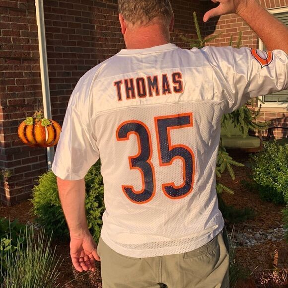Chicago‎ Bears White NFL 2001 NFC Football Anthony Thomas 35 Jersey Men's XL - Picture 2 of 5